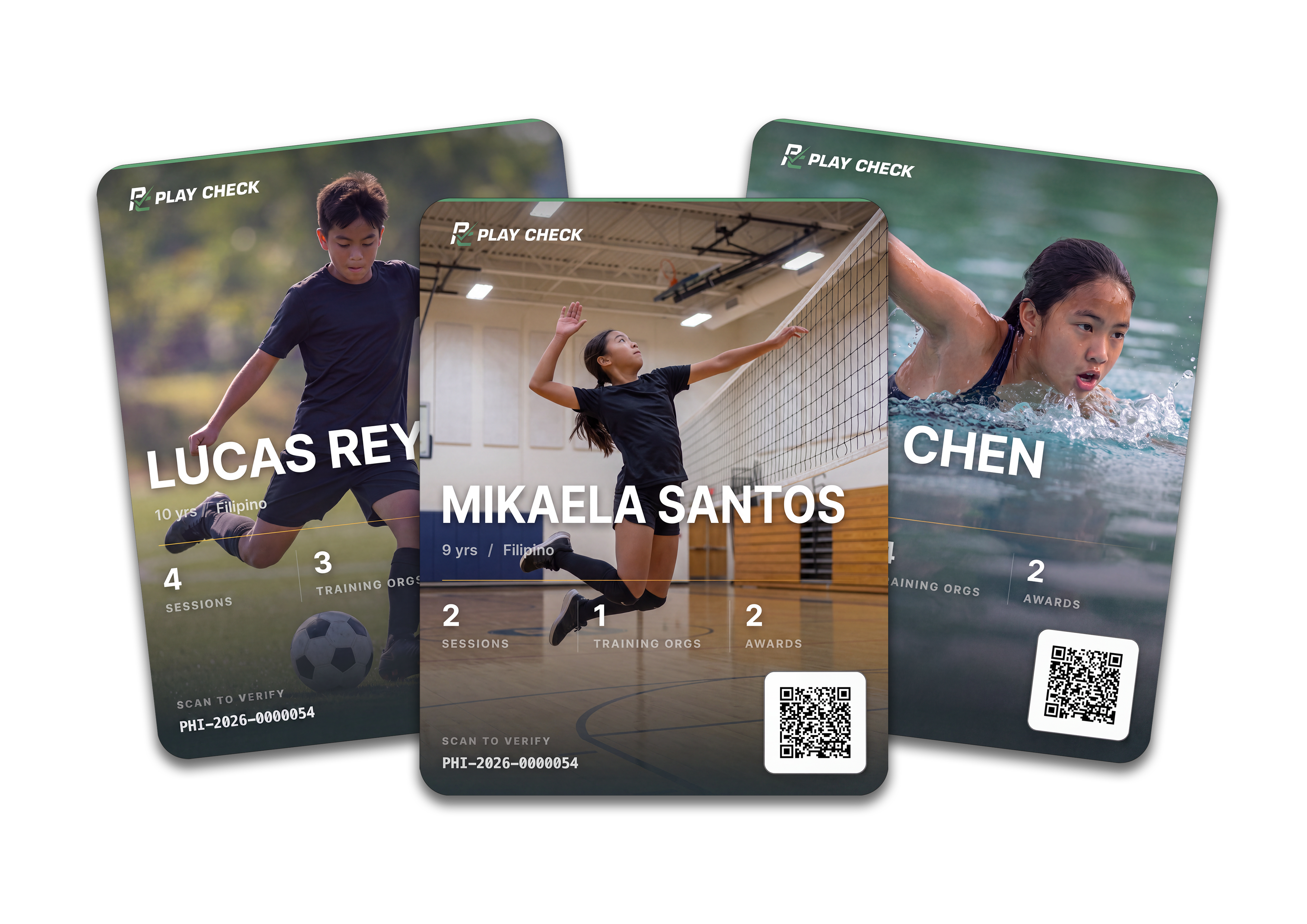 A verified PlayCheck athlete identity